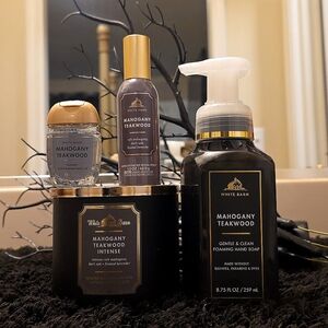 Bath & Body Works Mahogany Teakwood 4-Piece Bundle